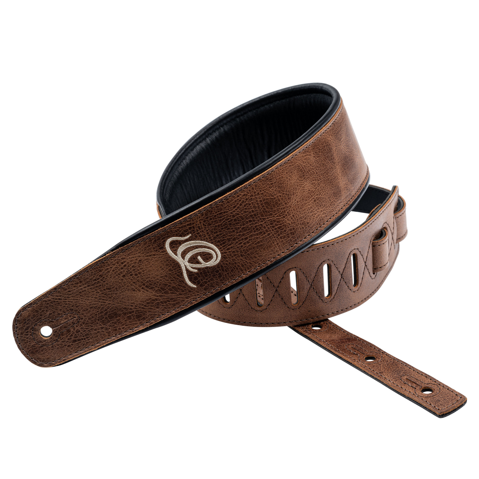 ORTEGA Genuine-Leather Guitar-Strap - Vintage Cognac (OSCL-7)
