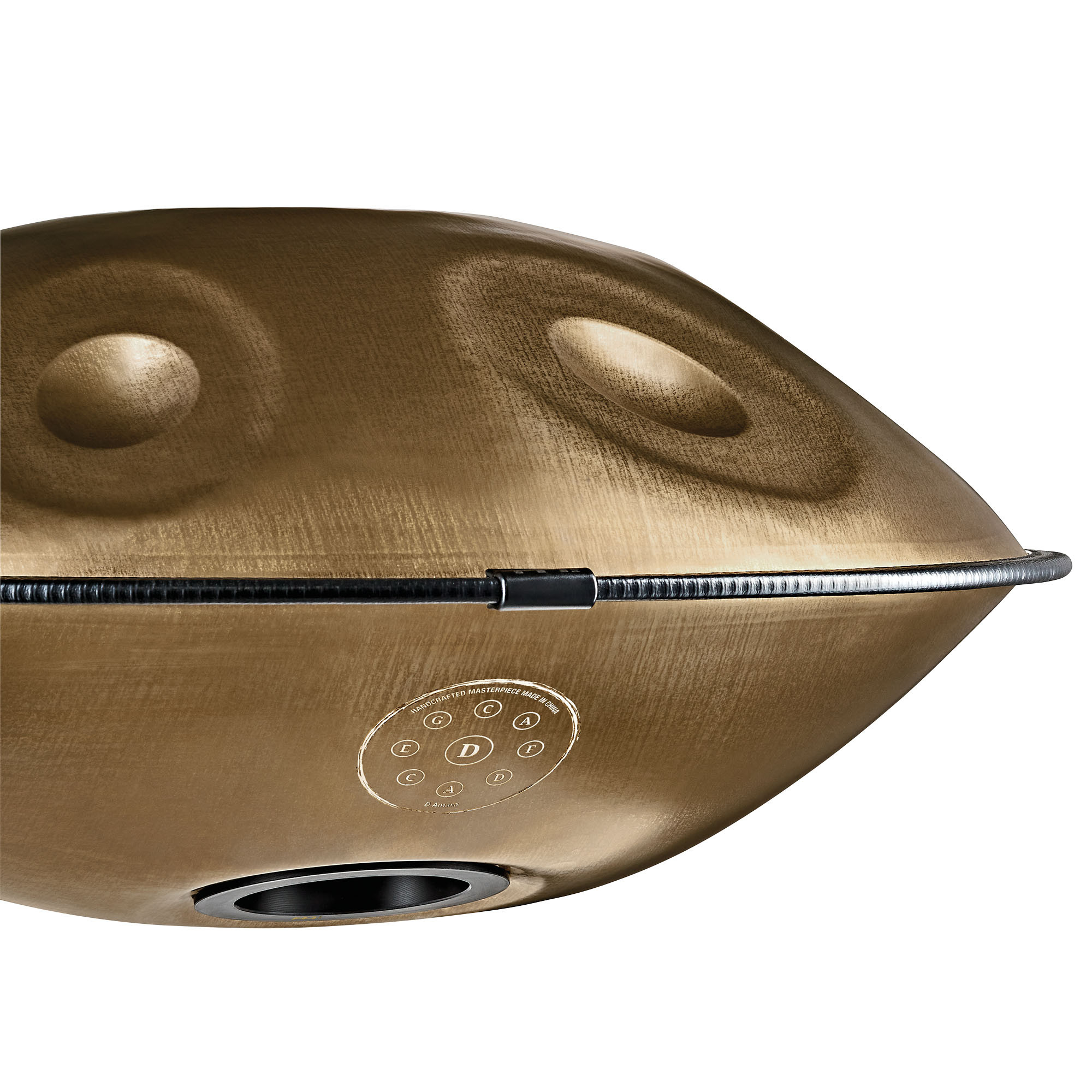 Meinl Sonic Energy Sensory Handpan Edelstahl D Amara 9 Töne 440 Hz - Vintage Gold (HPSTL91)