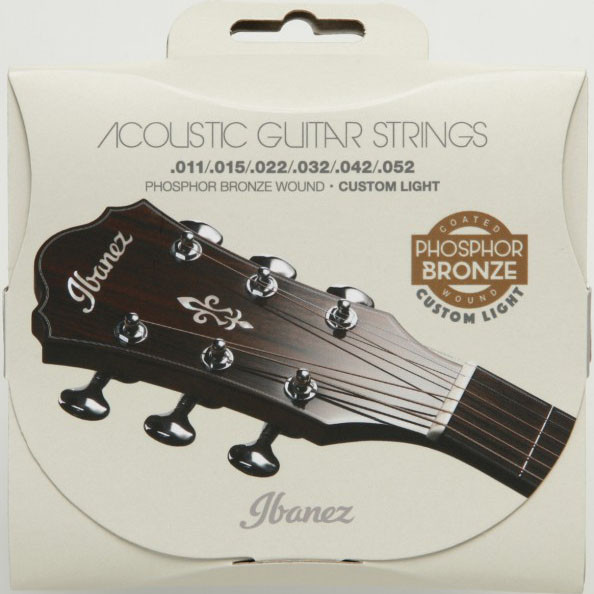 IBANEZ String Set for 6 String Acoustic Guitar - Custom Light (IACSP62C)
