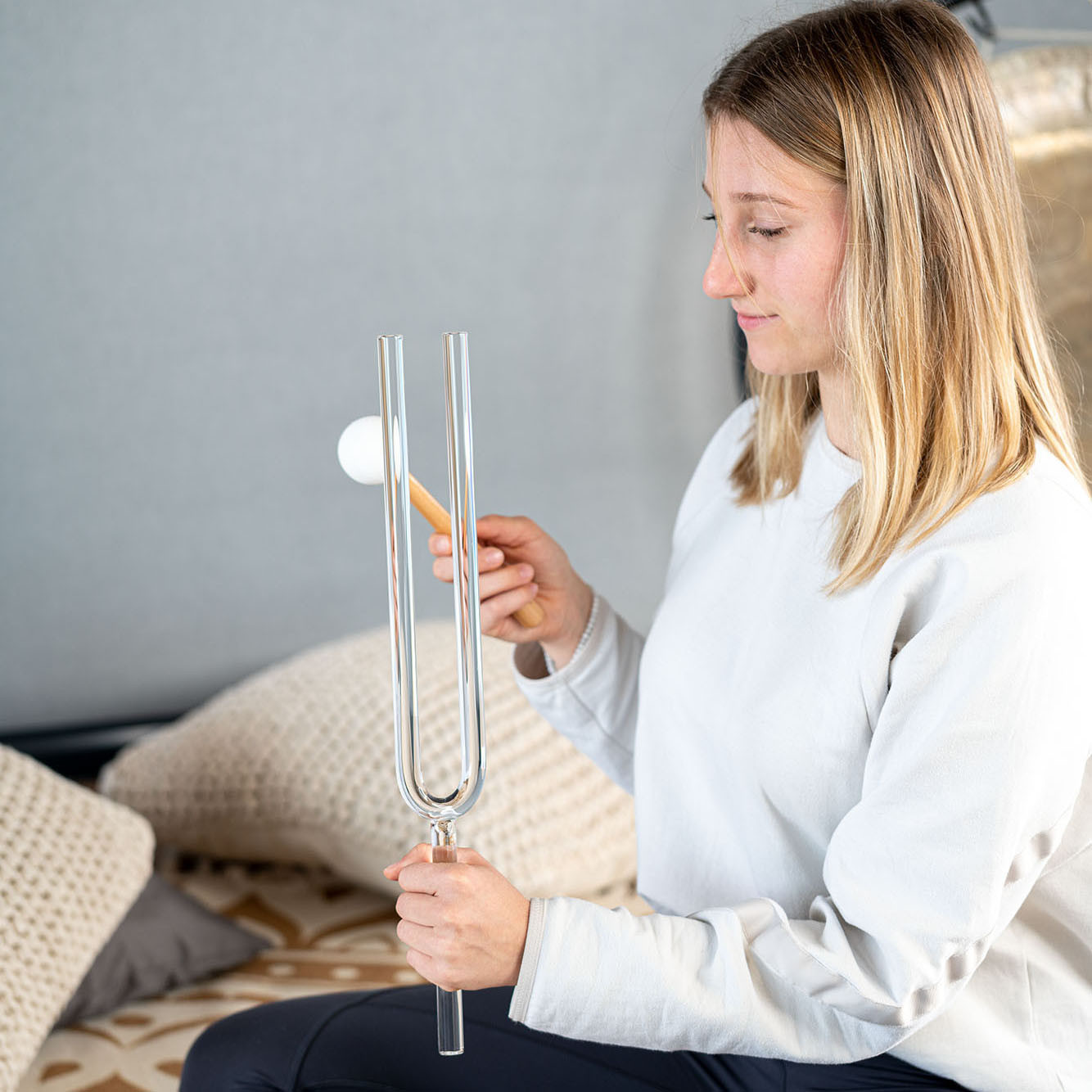 Meinl Sonic Energy Crystal Tuning Fork - 17.7" - Note C3, 130.81 Hz (CTF440C16)