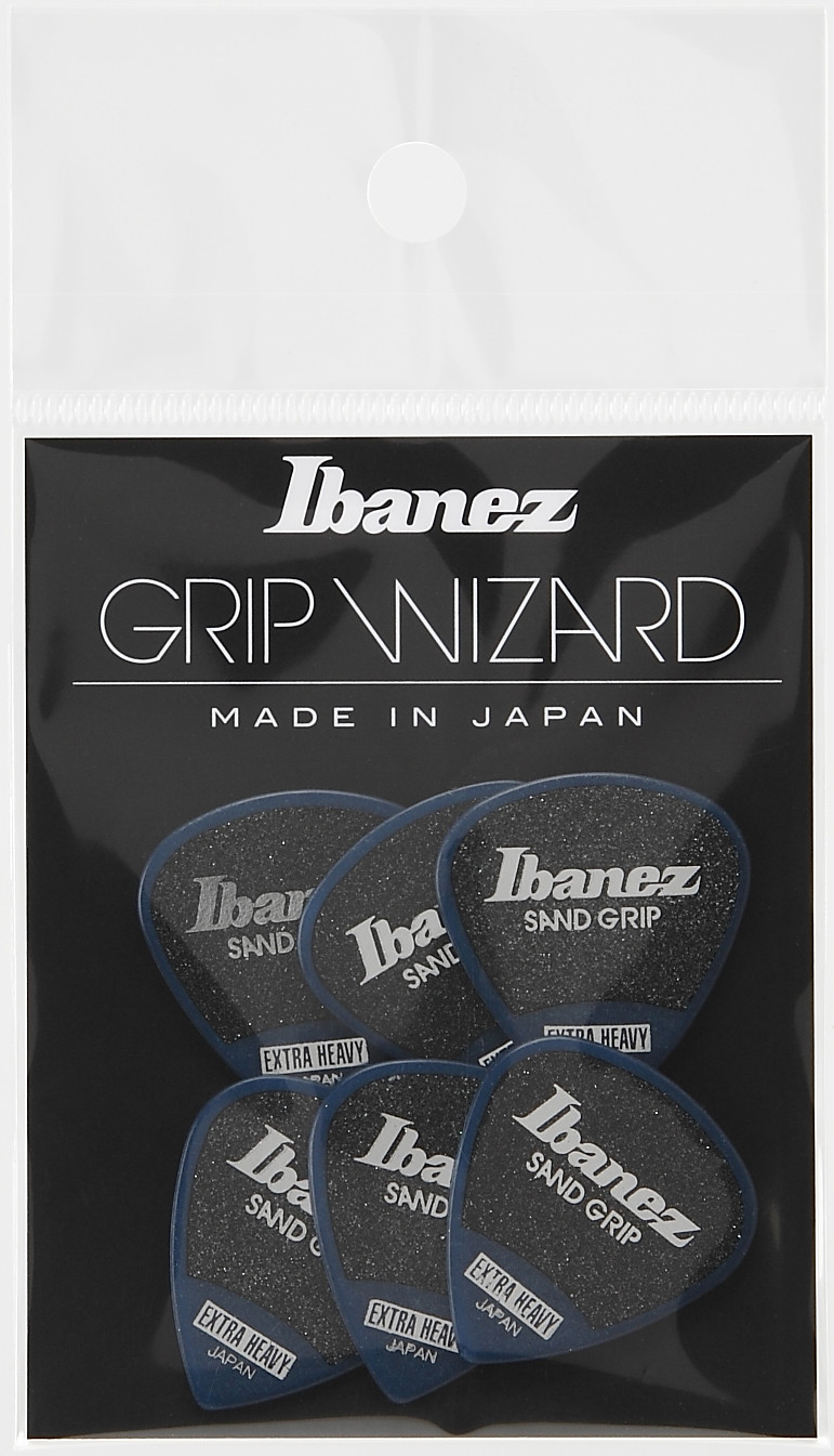 IBANEZ Grip Wizard Series Sand Grip Flat Picks - 6 pcs (PPA16XSG-DB)