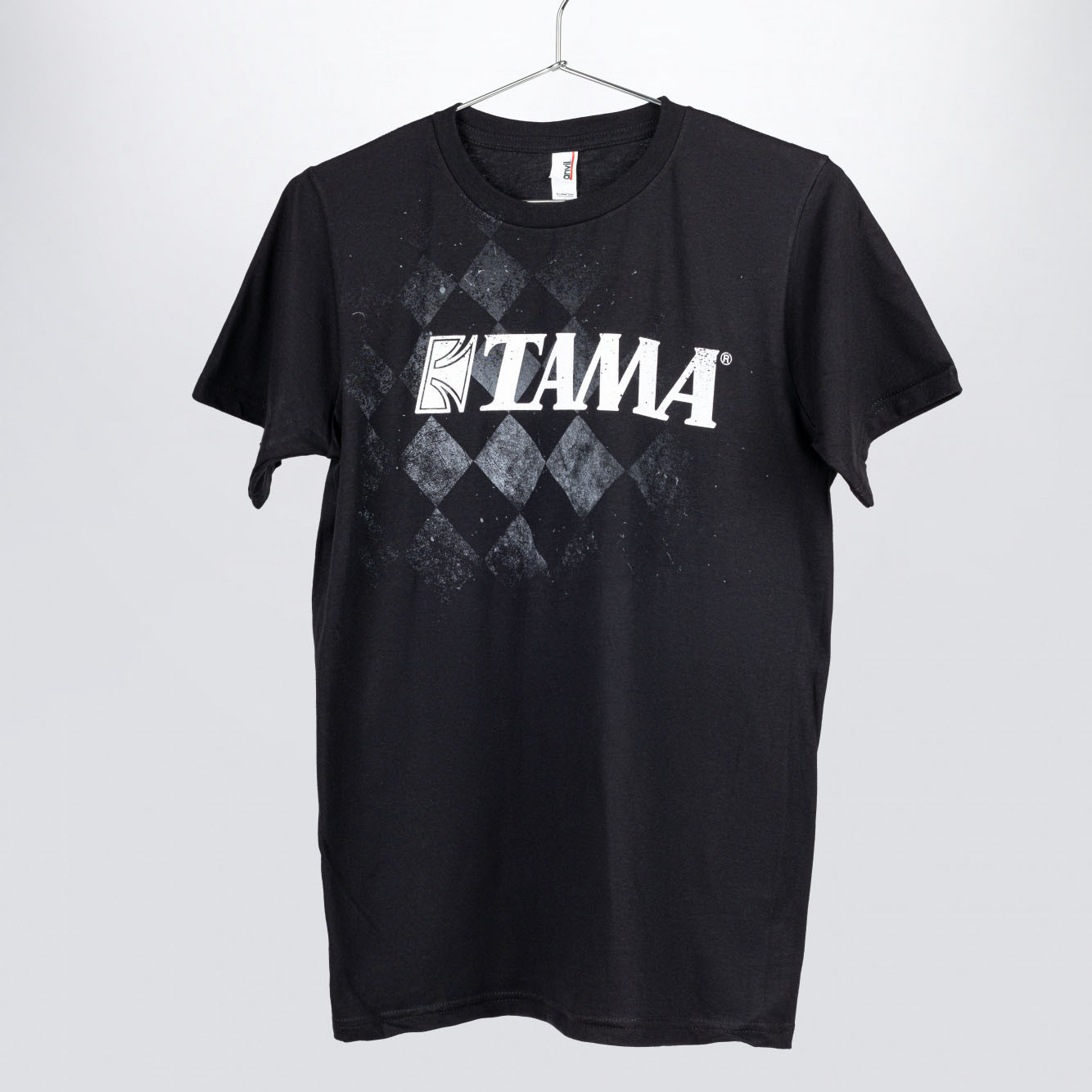 TAMA T-Shirt in schwarz mit Checkered Tee Print (TT11CHEKBK-S)