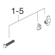 TAMA Flügelmutter + Schraube für HH35W HiHat Ständer (HB845WN8L)