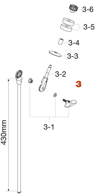 TAMA Oberrohr Baugruppe für HC52F (HC52F3)