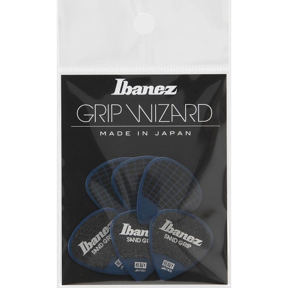IBANEZ Grip Wizard Series Sand Grip Flat Picks - 6 pcs (PPA16HSG-DB)