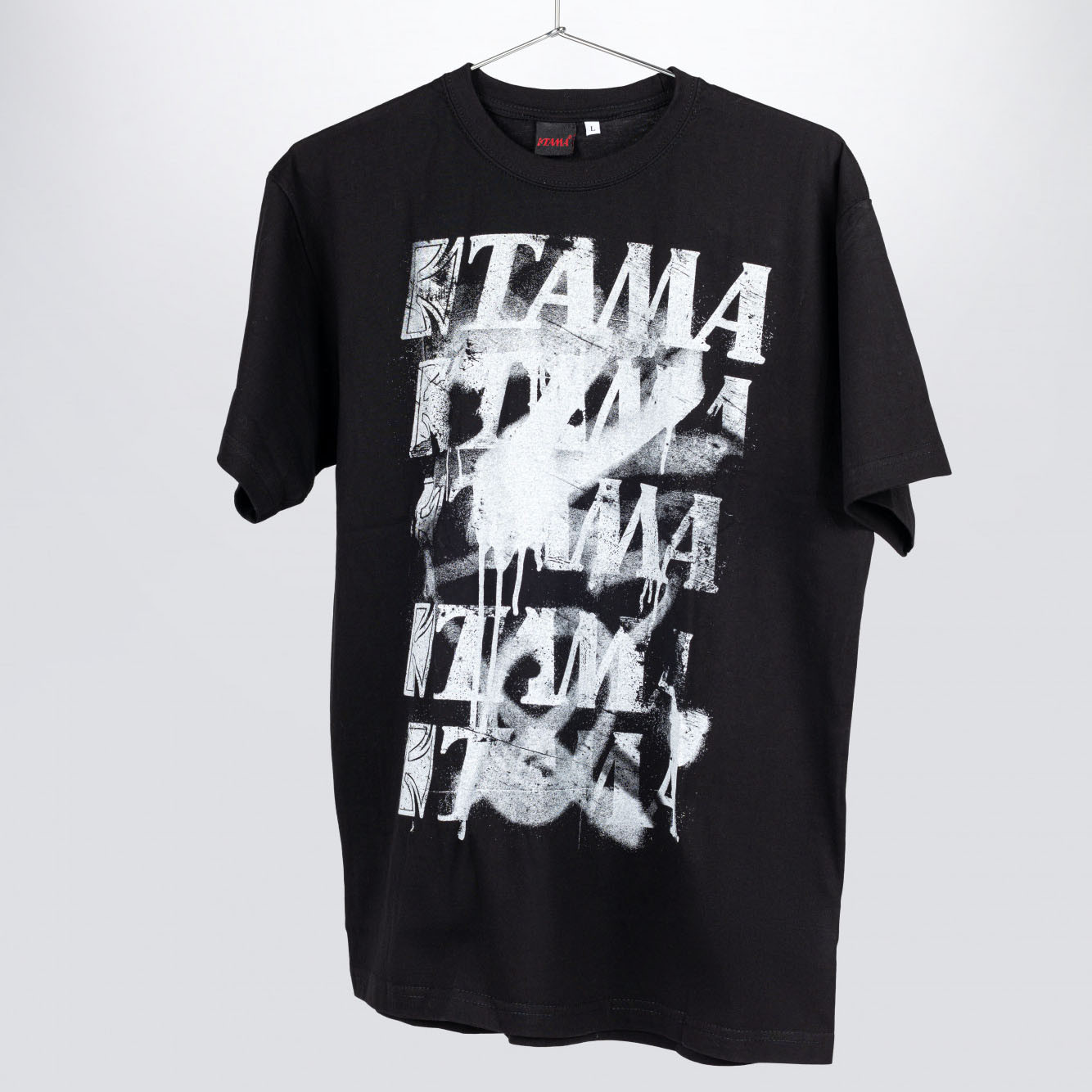 TAMA T-Shirt in schwarz mit Spray Paint Frontprint (TT12GR-M)