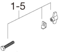 TAMA Flügelmutter + Schraube für HH35W HiHat Ständer (HB845WN8L)
