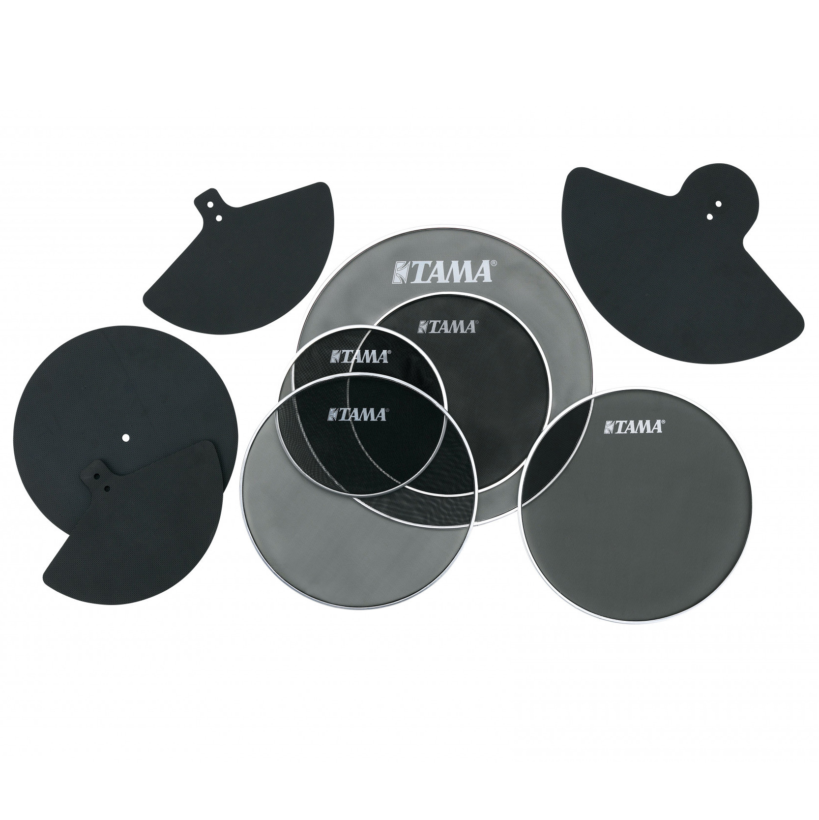 TAMA Silent Practice Set - 18" Bass Drum/14" Floor Tom/10" & 12" Tom Tom/14" Snare Drum/14" HiHat/16" Cymbal/18"-20" Cymbal (SPP518CN)