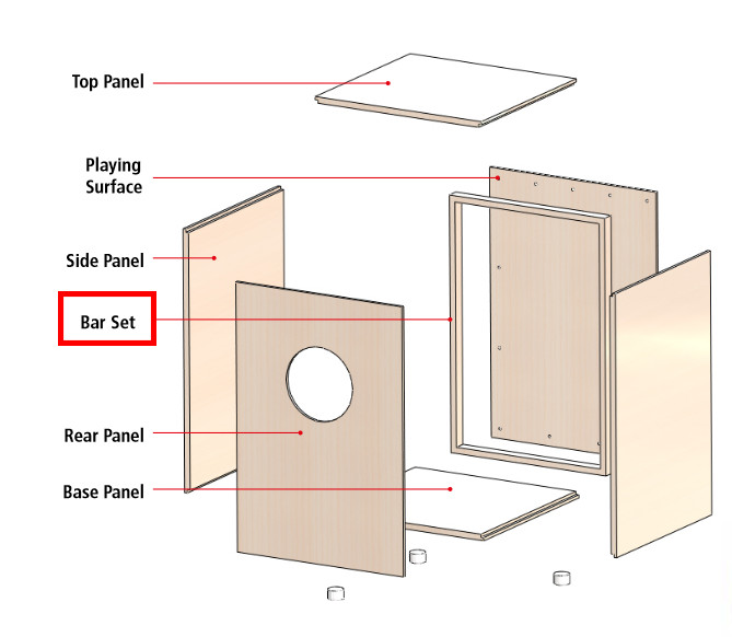 MEINL Percussion - Spare Bar Set My own cajon (MYO-SPARE-05)