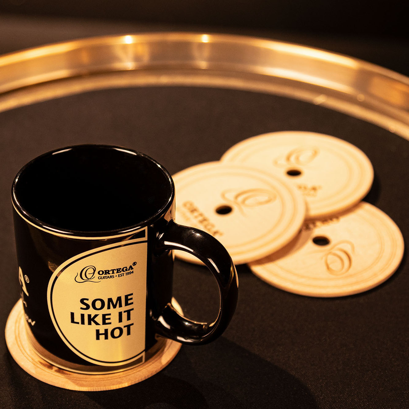 ORTEGA Wooden Coaster 4 pcs Set - Spruce (OCO-4)