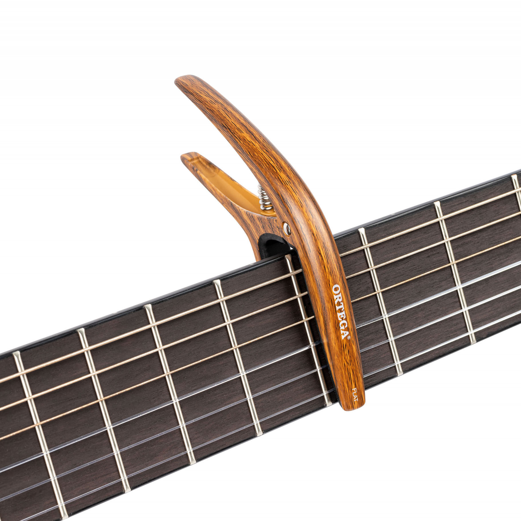 ORTEGA Curved/Flat Guitar Capo - Walnut Design (TWCAPO-WND)