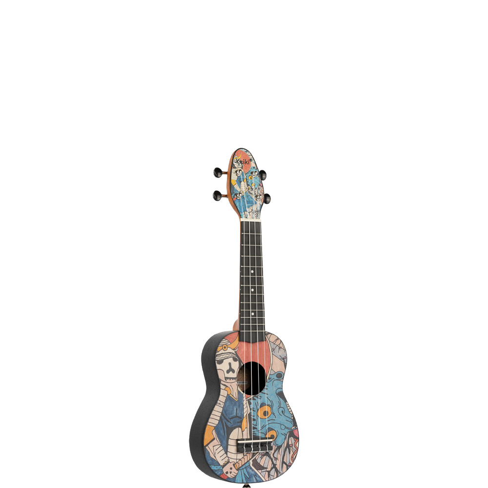 KEIKI K2 Serie Sopran Ukulele Set - Agathis / ABS Samurai (K2-SR)