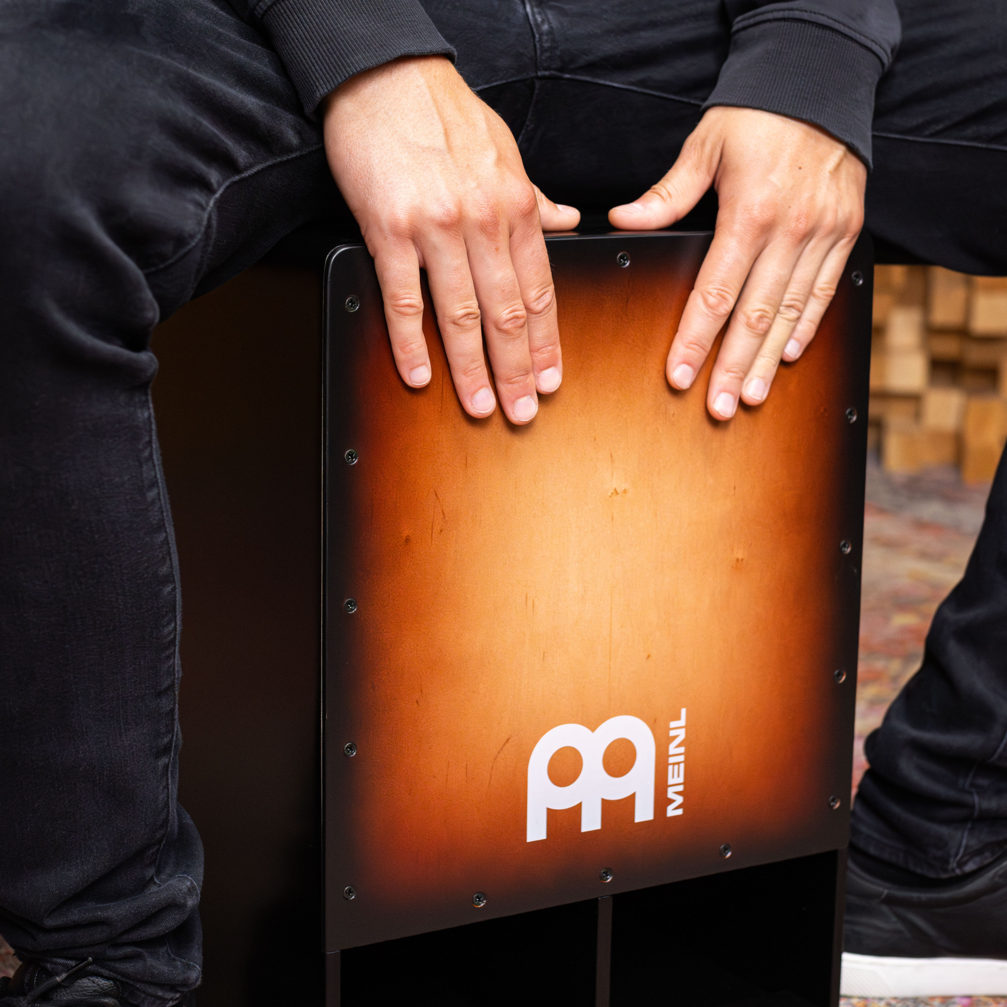 MEINL Percussion Bass Series Subwoofer Cajon - Espresso Burst - Black MDF Body (JBSUB6)
