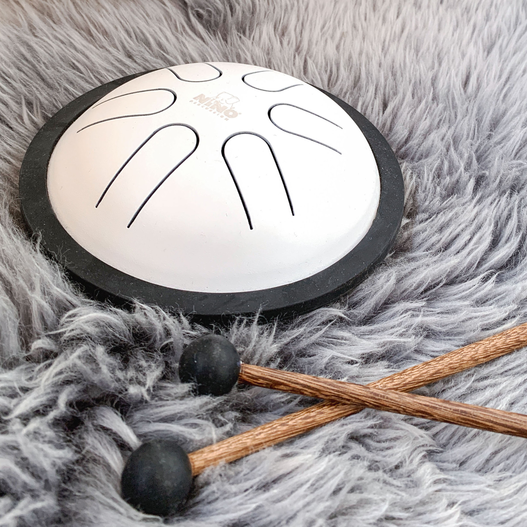NINO Percussion Mini Melody Steel Tongue Drum - 6" (NINO980WH)