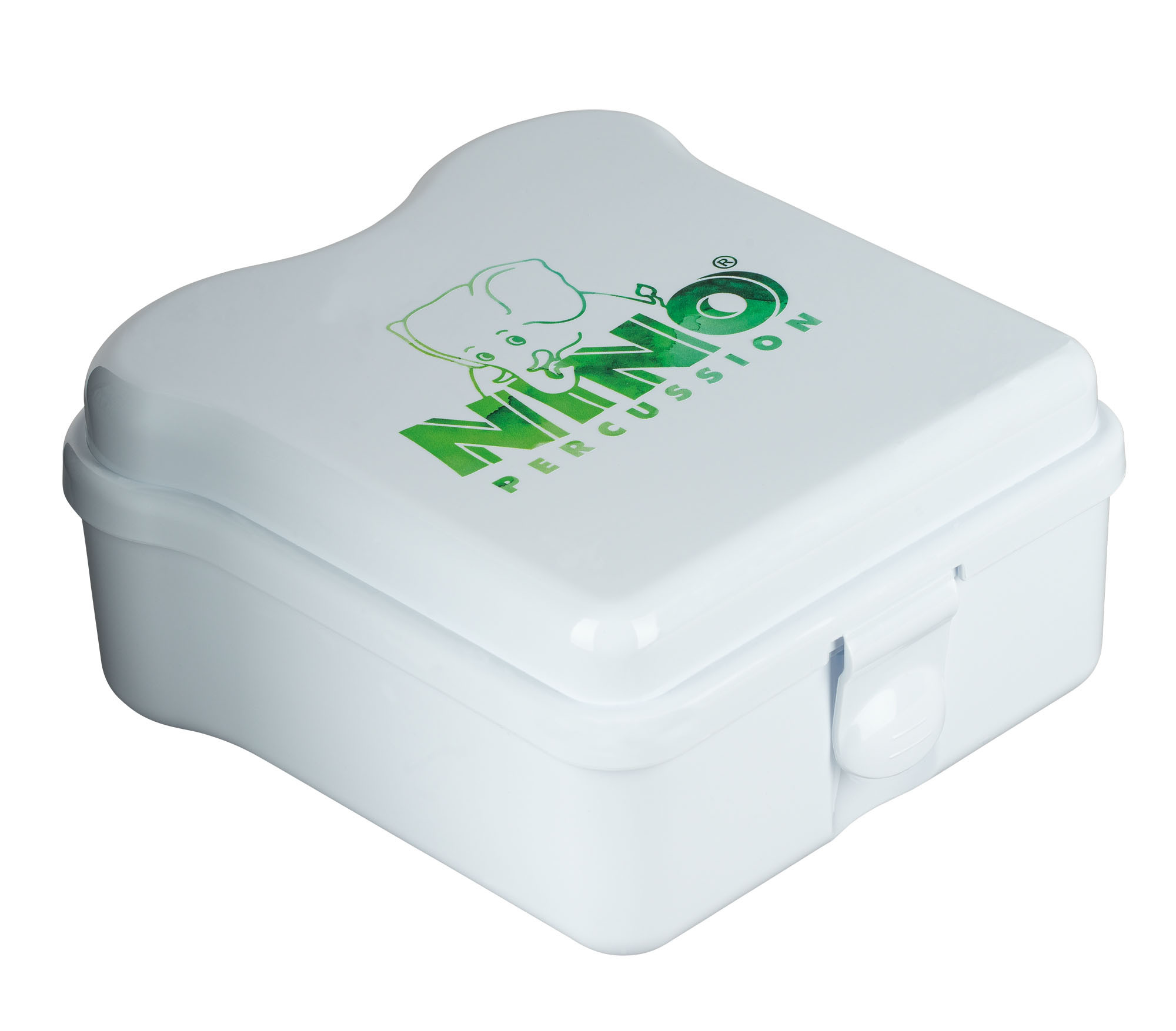 NINO Percussion Sandwichbox weiß - Klick-Verschluss - 0,6 L - BPA-frei (NI-SW-BOX-WH)