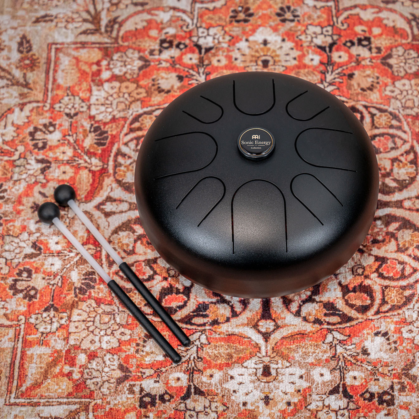 Meinl Sonic Energy 12" Steel Tongue Drum, A Moll, 8 Töne, 440 Hz, Schwarz (STD1BK)