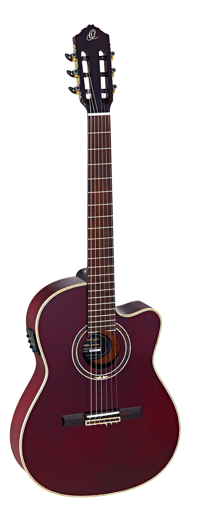 B-Grade ORTEGA Performer Series Nylon String Guitar - Stained Red (1B-RCE138T4ST)