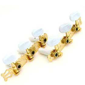 IBANEZ Mechanik: Klassische Gitarre, Pearl Plastikknopf, gold, L1R1 - Auslaufmodell und nur noch Lagerware (5AMH07B)