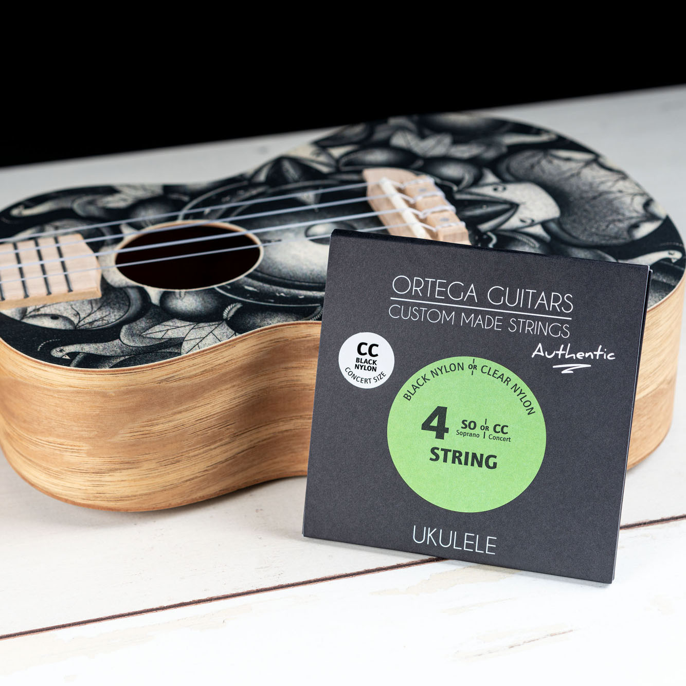 ORTEGA Custom Made Strings Authentic String Set - Ukulele 4 String (UKABK-CC)