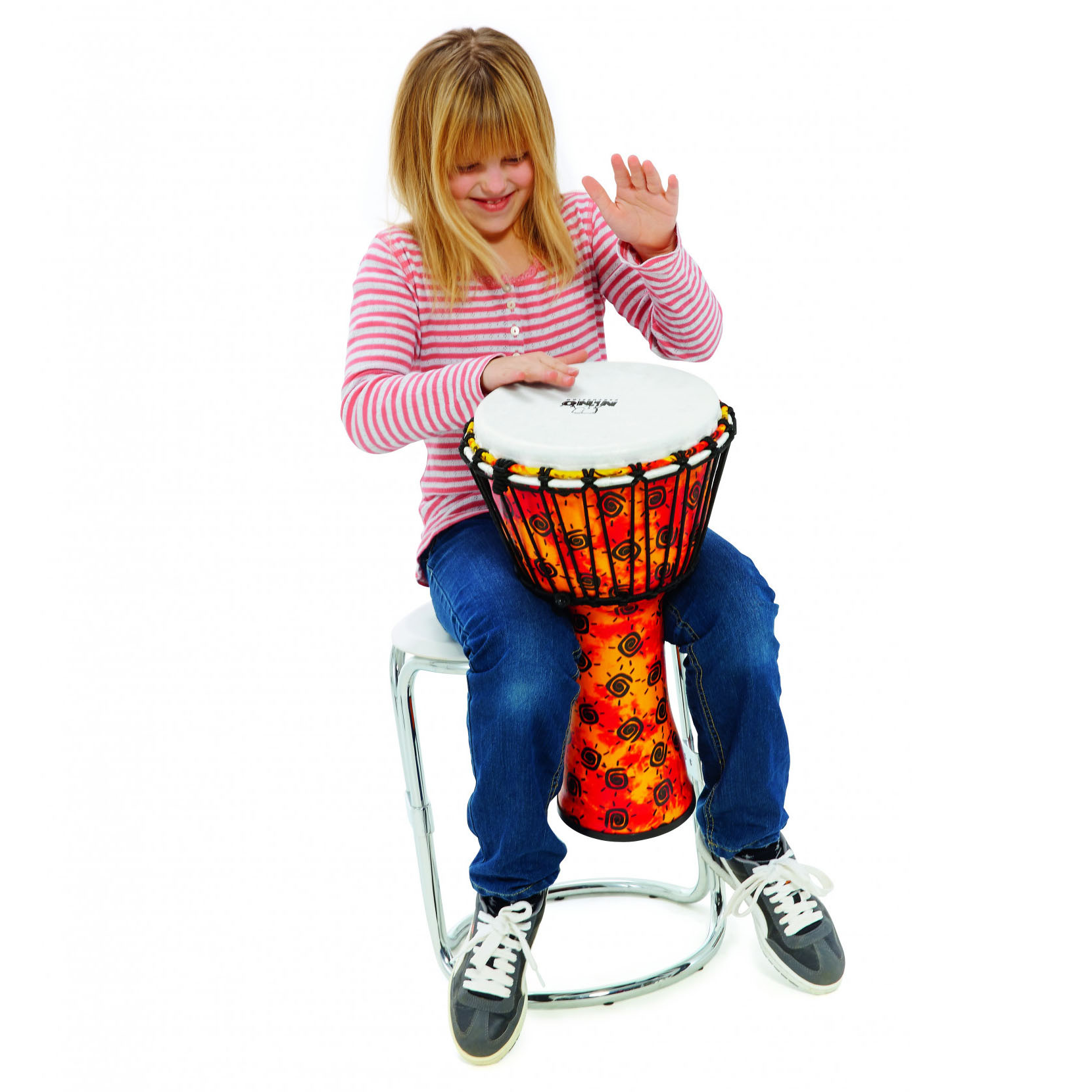 NINO Percussion Rope Tuned Synthetic Djembe - 10" (NINO-PDJ1-M-F)
