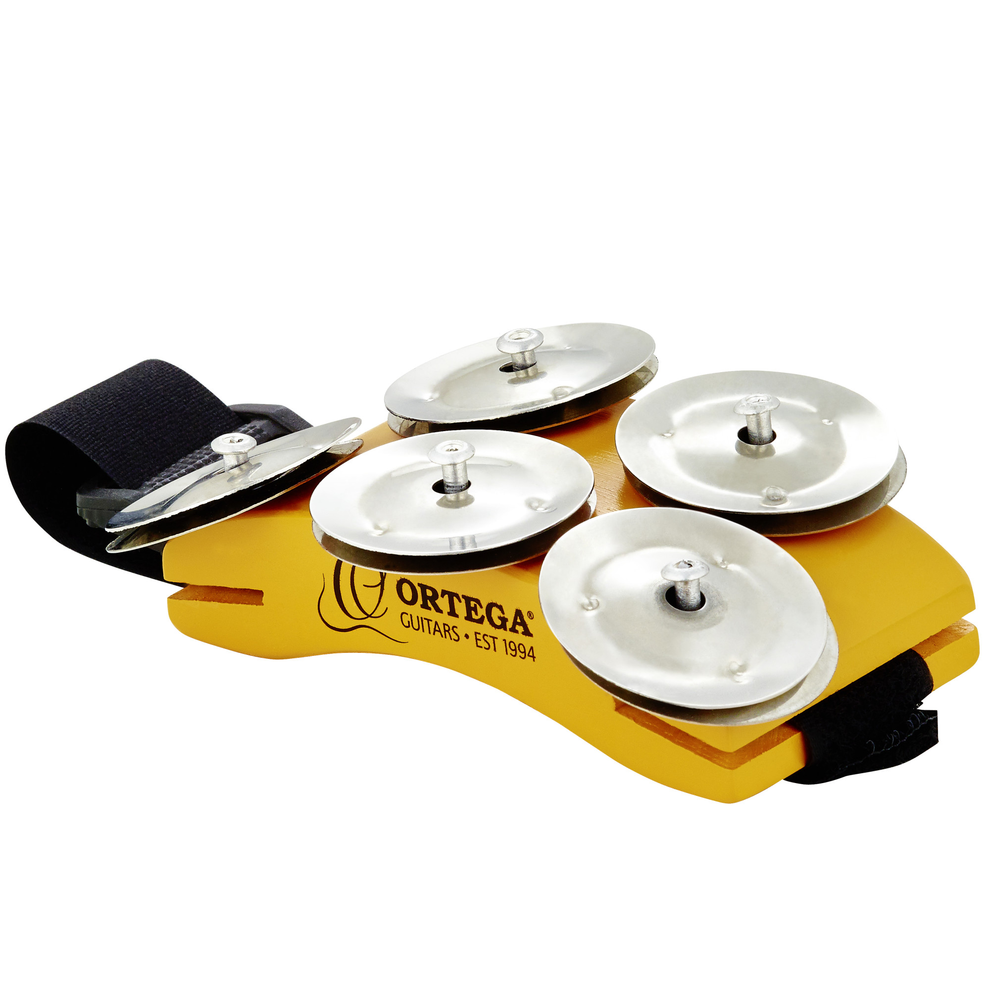 ORTEGA Foot Percussion Singer/Songwriter Foot Tambourine - Orange (OSSFT)