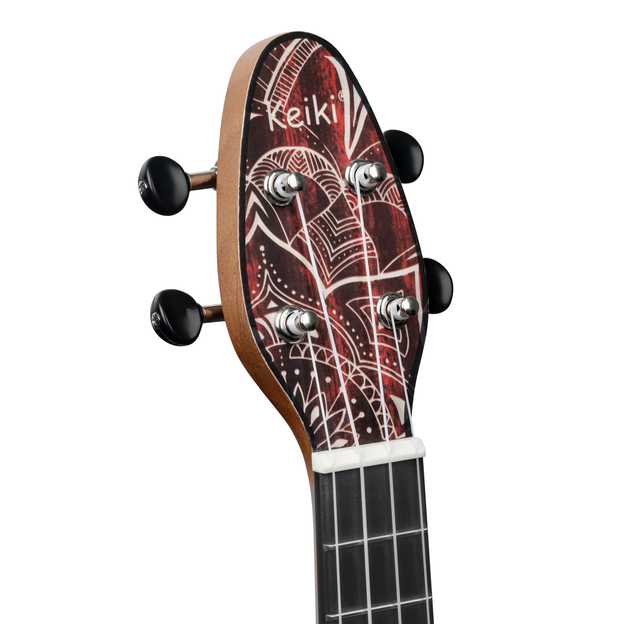 KEIKI K2 Serie Superscale Sopran Ukulele Set - Agathis / Red Kaleidoscope (K2SS-RKC)