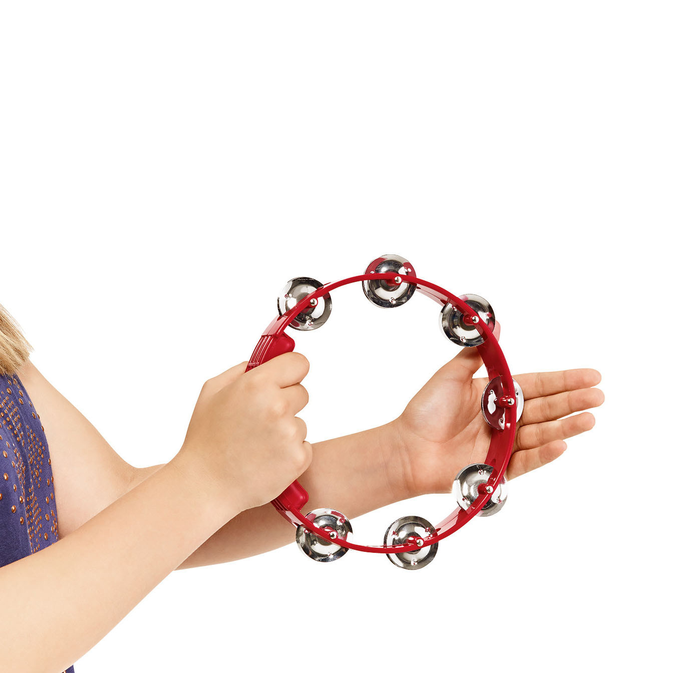 NINO Percussion Compact Molded ABS Tambourine - 8" (NINO49R)