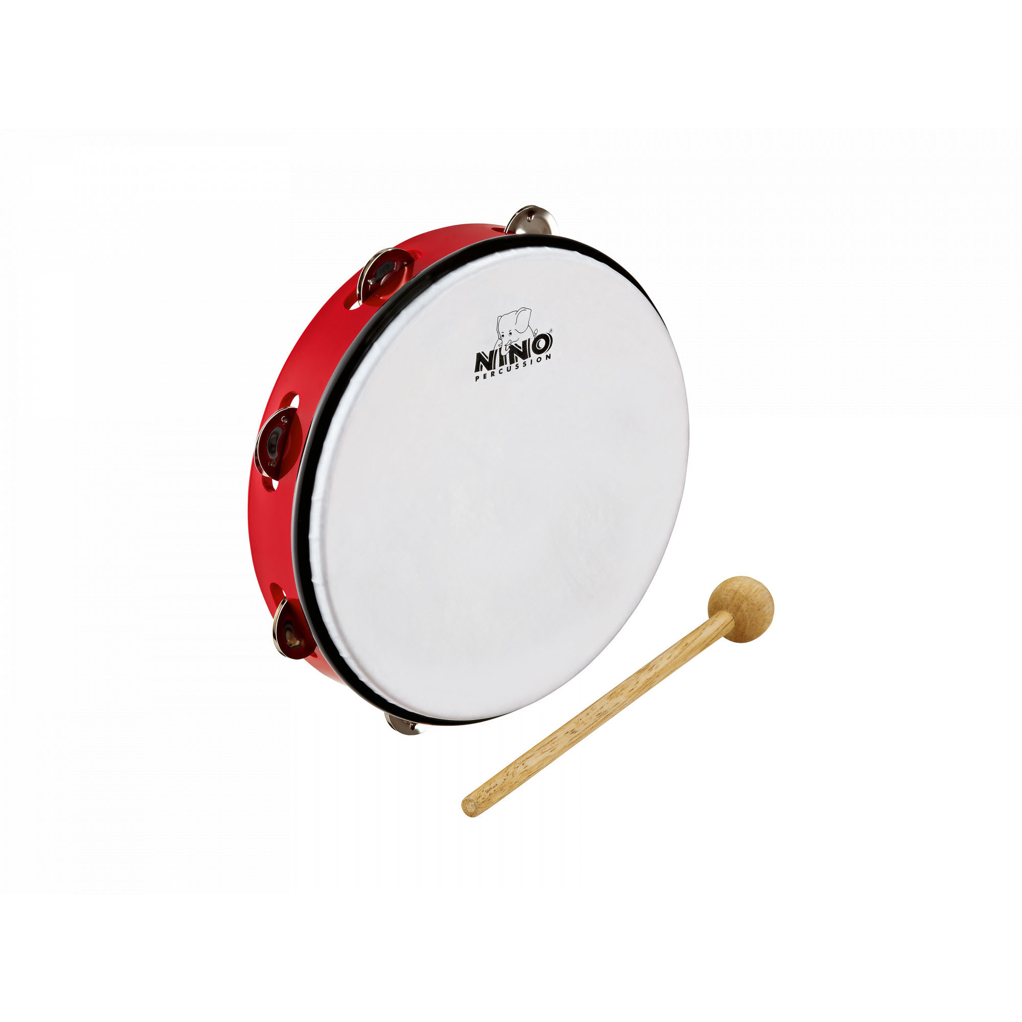 NINO Percussion Molded ABS Tambourine - 10" (NINO24R)