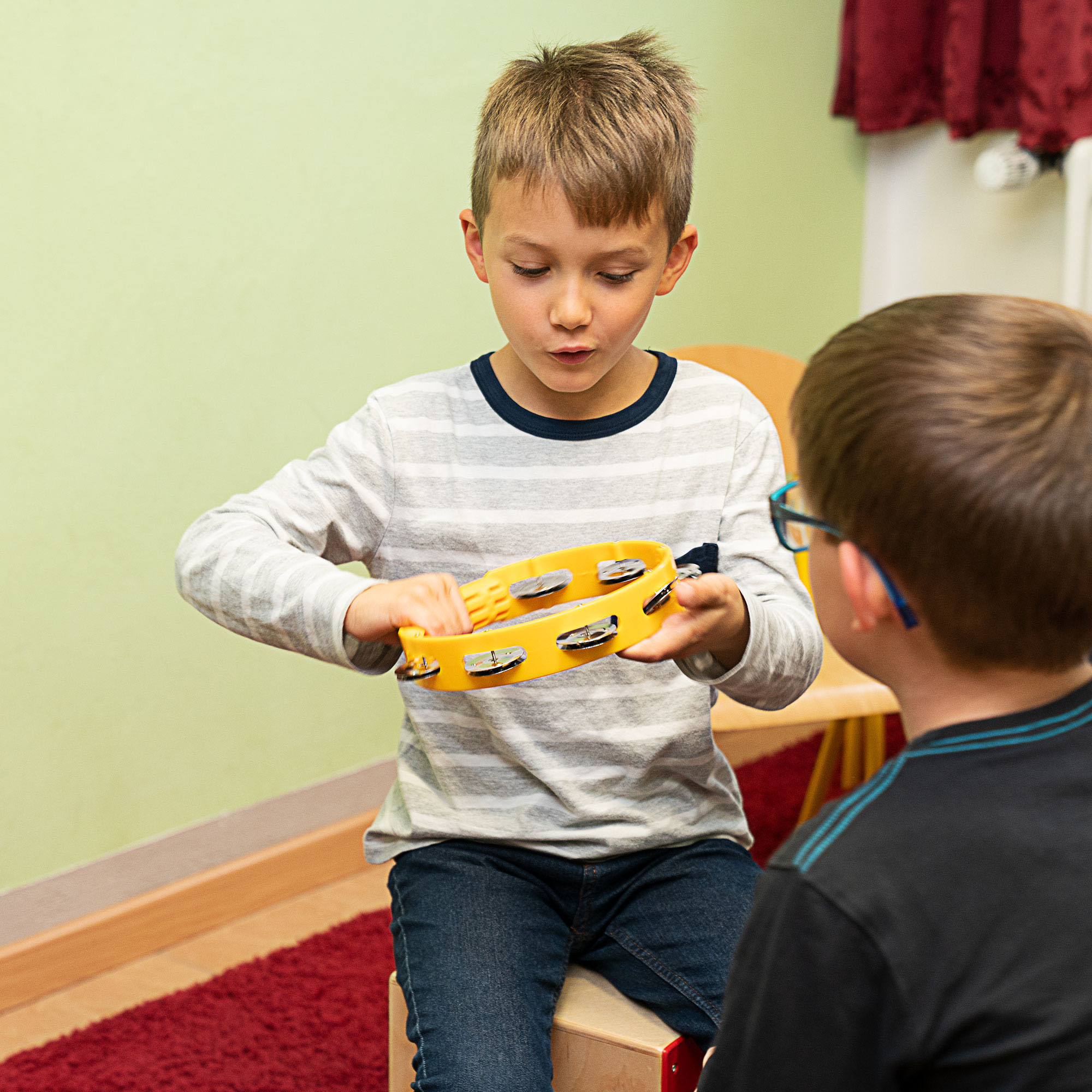 NINO Percussion Compact Molded ABS Tambourine - 8" (NINO49Y)