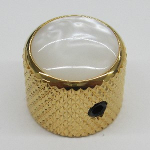 IBANEZ Potiknopf - gold mit pearl white Kappe (4KBDLSS-GWP)