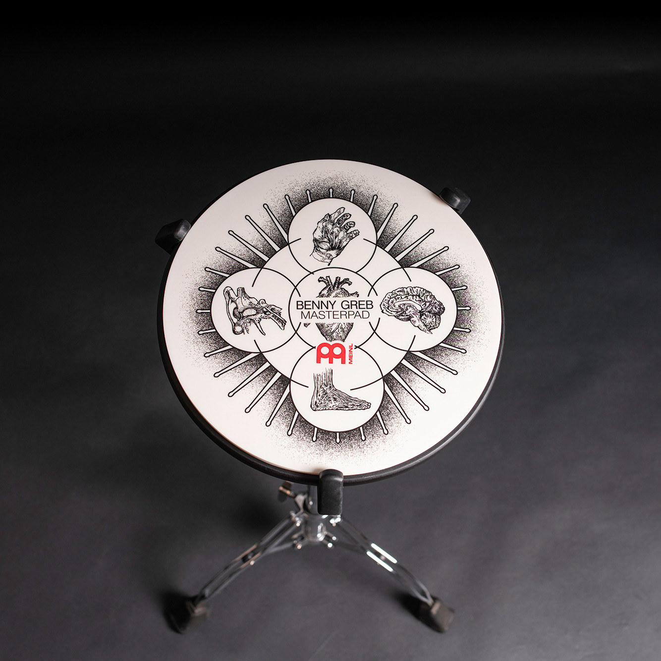 MEINL Cymbals Benny Greb Signature Practice Pad - 12" (MPP-12-BG)