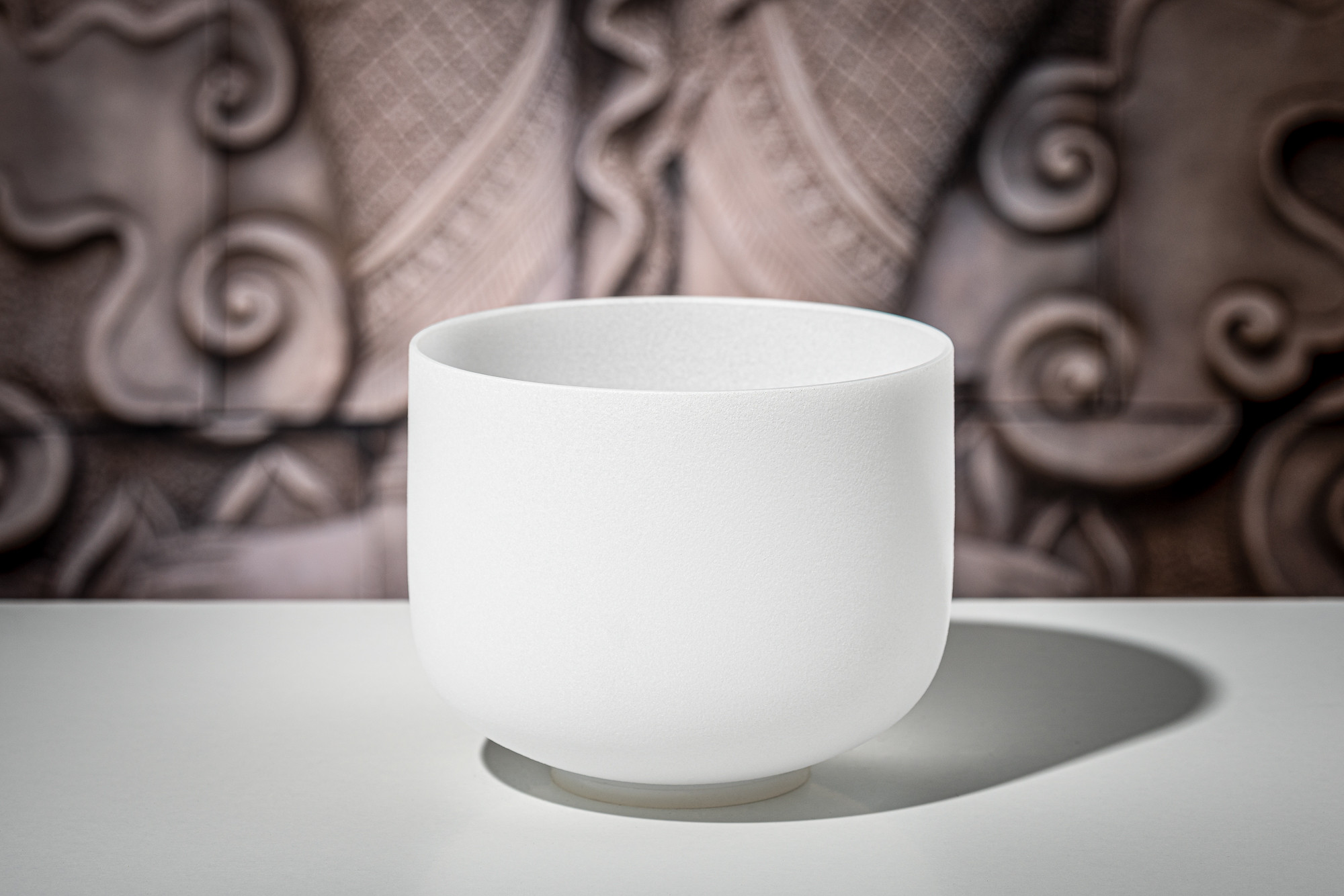 Meinl Sonic Energy 8" white-frosted Crystal Singing Bowl F4, 432 Hz, Herzchakra (CSB8F)