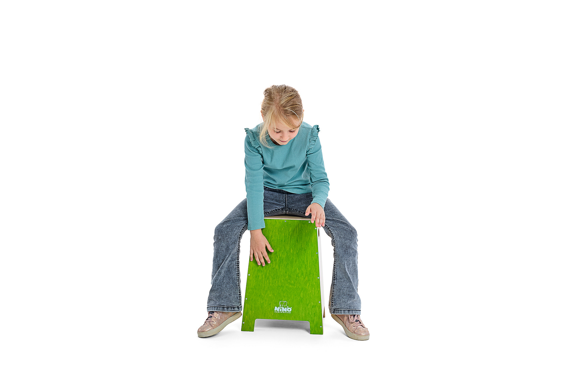 NINO Percussion Stackable Large Cajon - Green (NINO991GR)