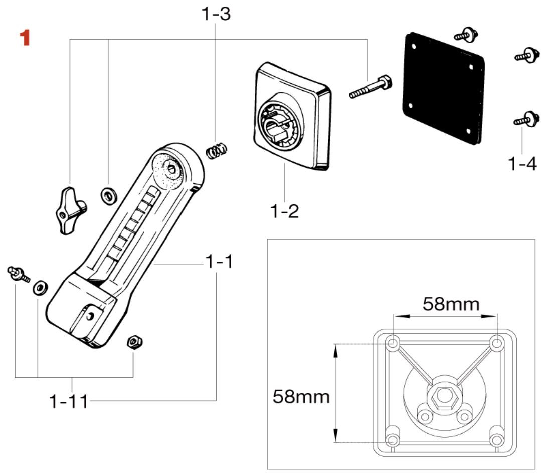 TAMA Spur bracket (player's left) (Starclassic)
 (MSB30LH)