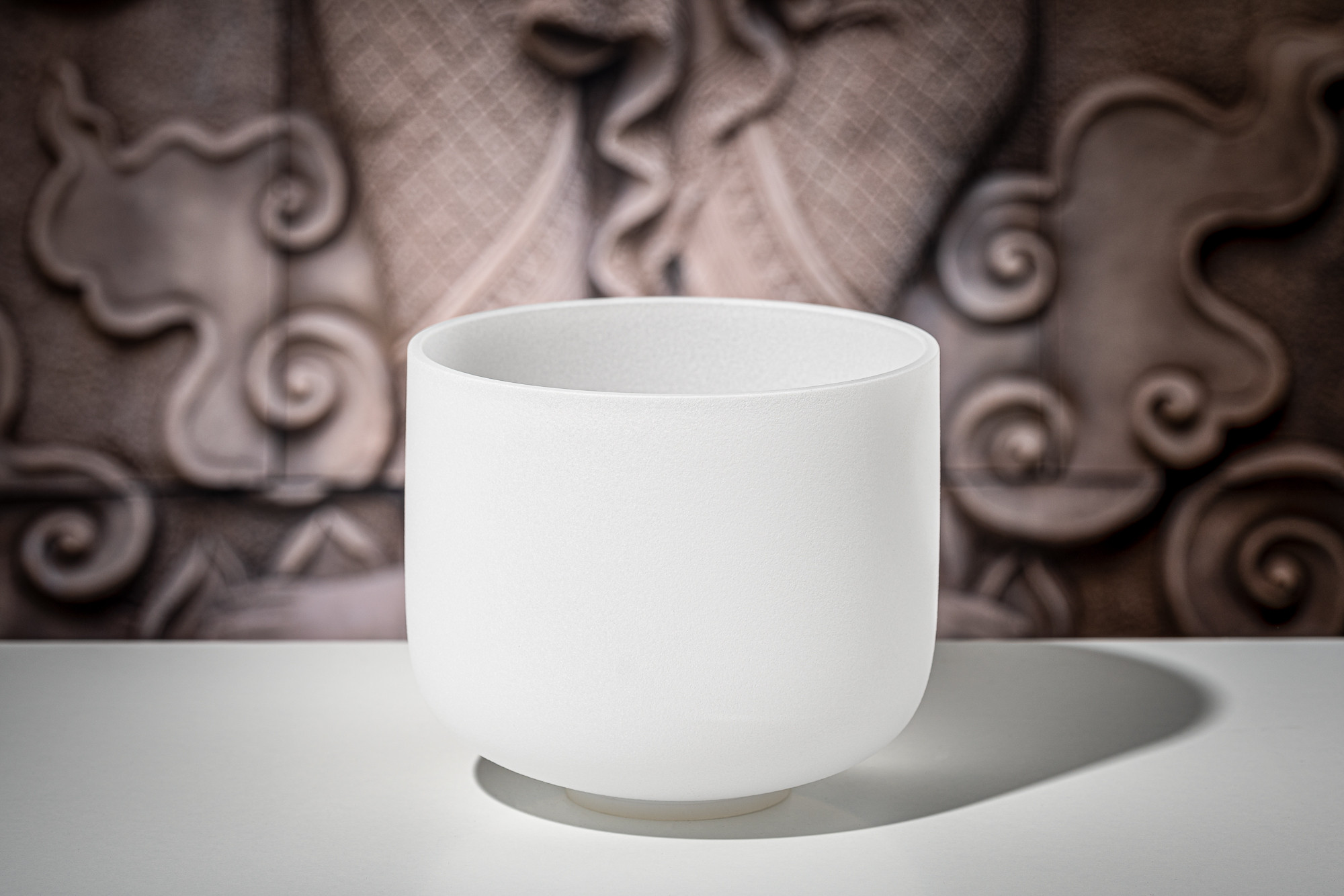Meinl Sonic Energy 9" white-frosted Crystal Singing Bowl A4, 432 Hz, Stirnchakra (CSB9A)