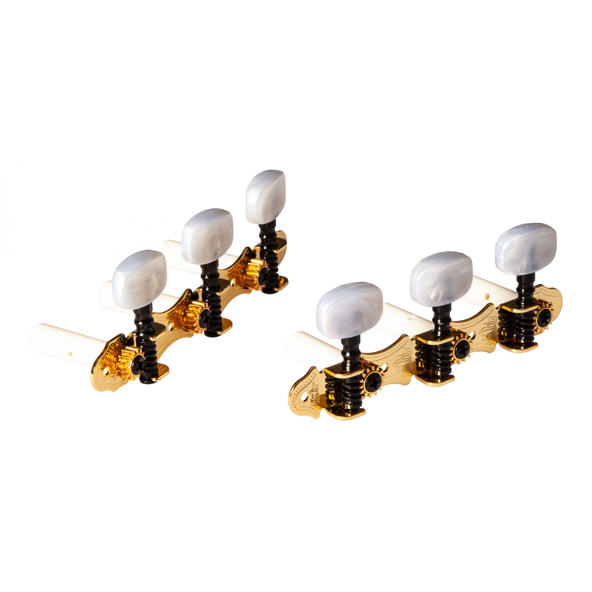 ORTEGA Family Series Pro Guitar Tuning Machines - Gold/White (OTM-FAMILYPRO)