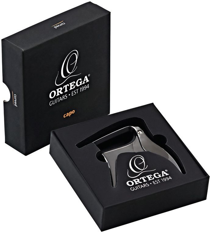 ORTEGA Curved Guitar Capo - Black Chrome (OCAPOCV-BCR) | OCAPOCV-BCR
