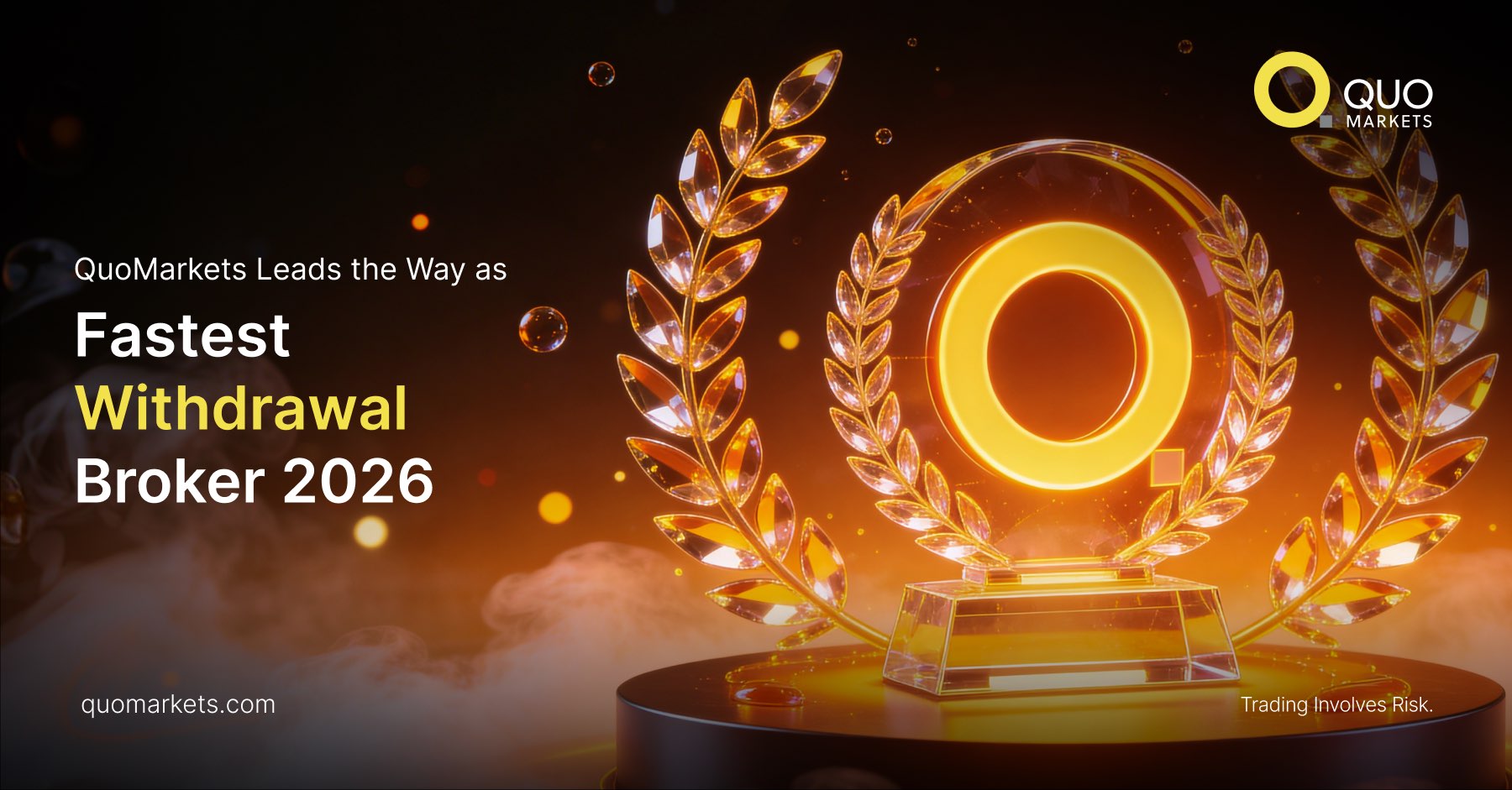 QuoMarkets Recognized as Fastest Withdrawal Broker 2026 for Speed and Reliability