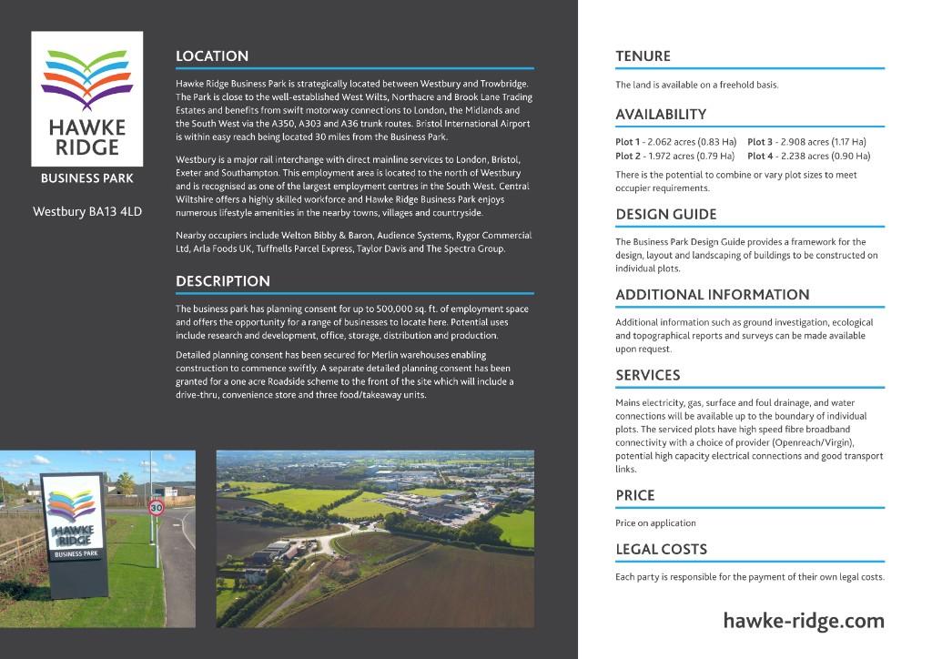 Additional image 24 of Commercial Land For Sale, Hawke Ridge Business Park, Westbury BA13 4LD