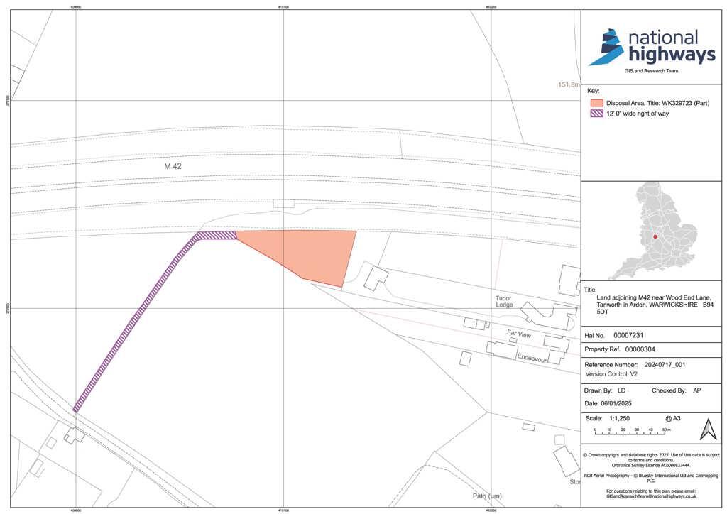 Additional image 3 of Land Adjoining M42, Near Wood End Lane, Tanworth-In-Arden, Solihull, Warwickshire, B94 5DT