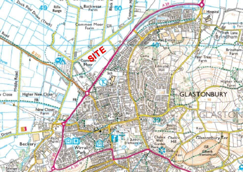 Additional image 9 of Site for 90 dwellings off Lowerside Lane, with outline planning consent, Glastonbury, BA6