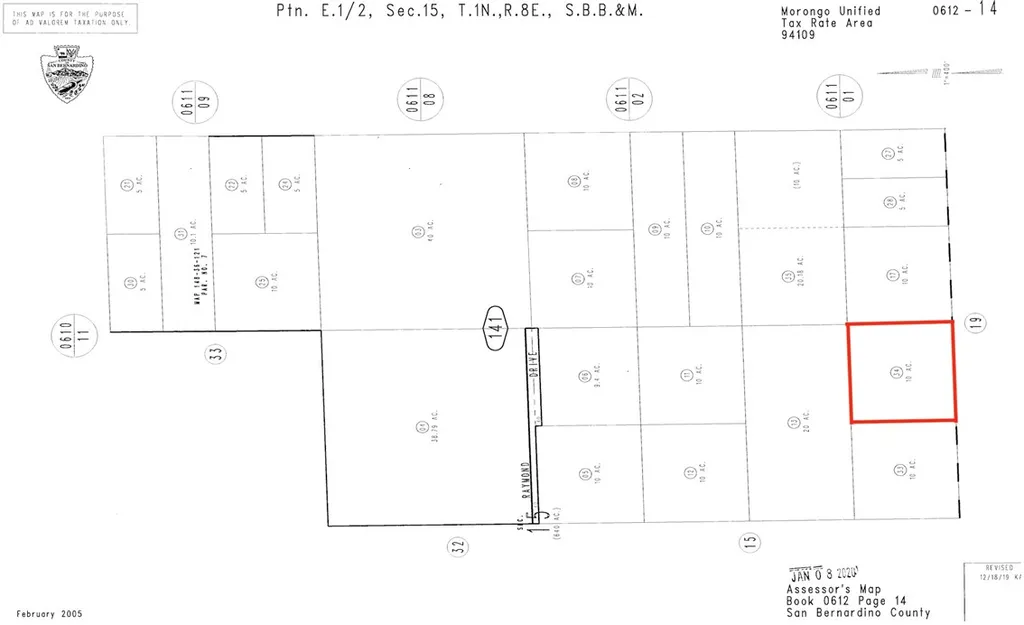 Property image for West of Timothy Ave., 29 Palms, CA 92277