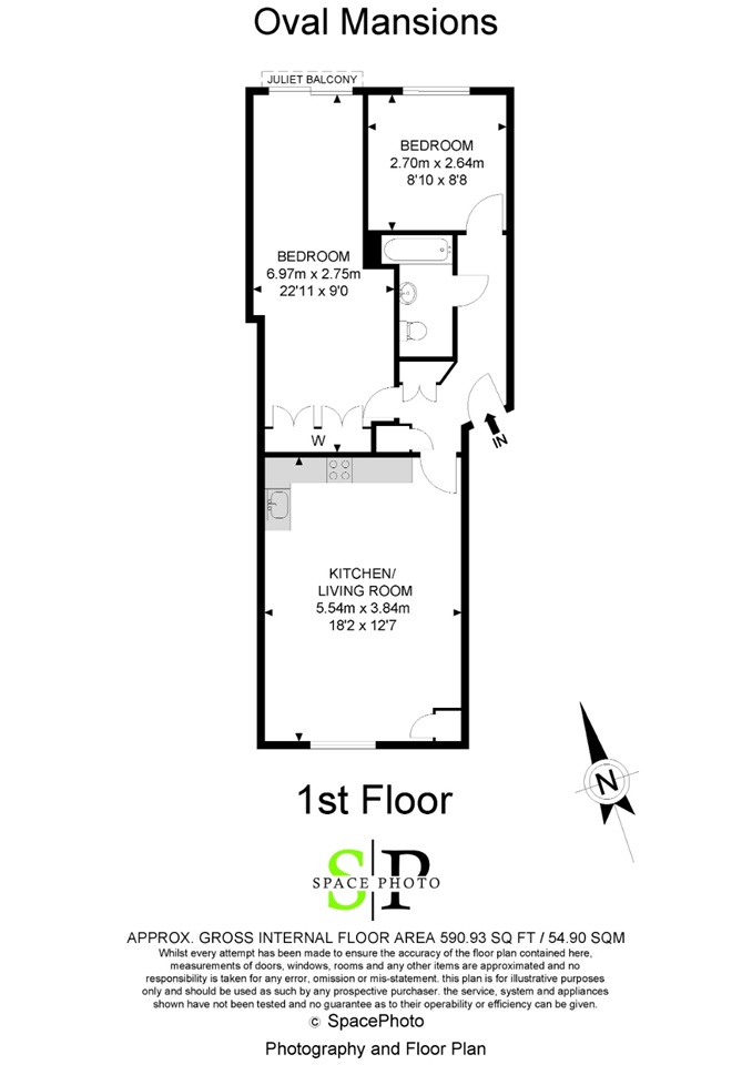 Additional image 11 of 2 Bed Flat, Oval Mansions, SE11, N1 7GU