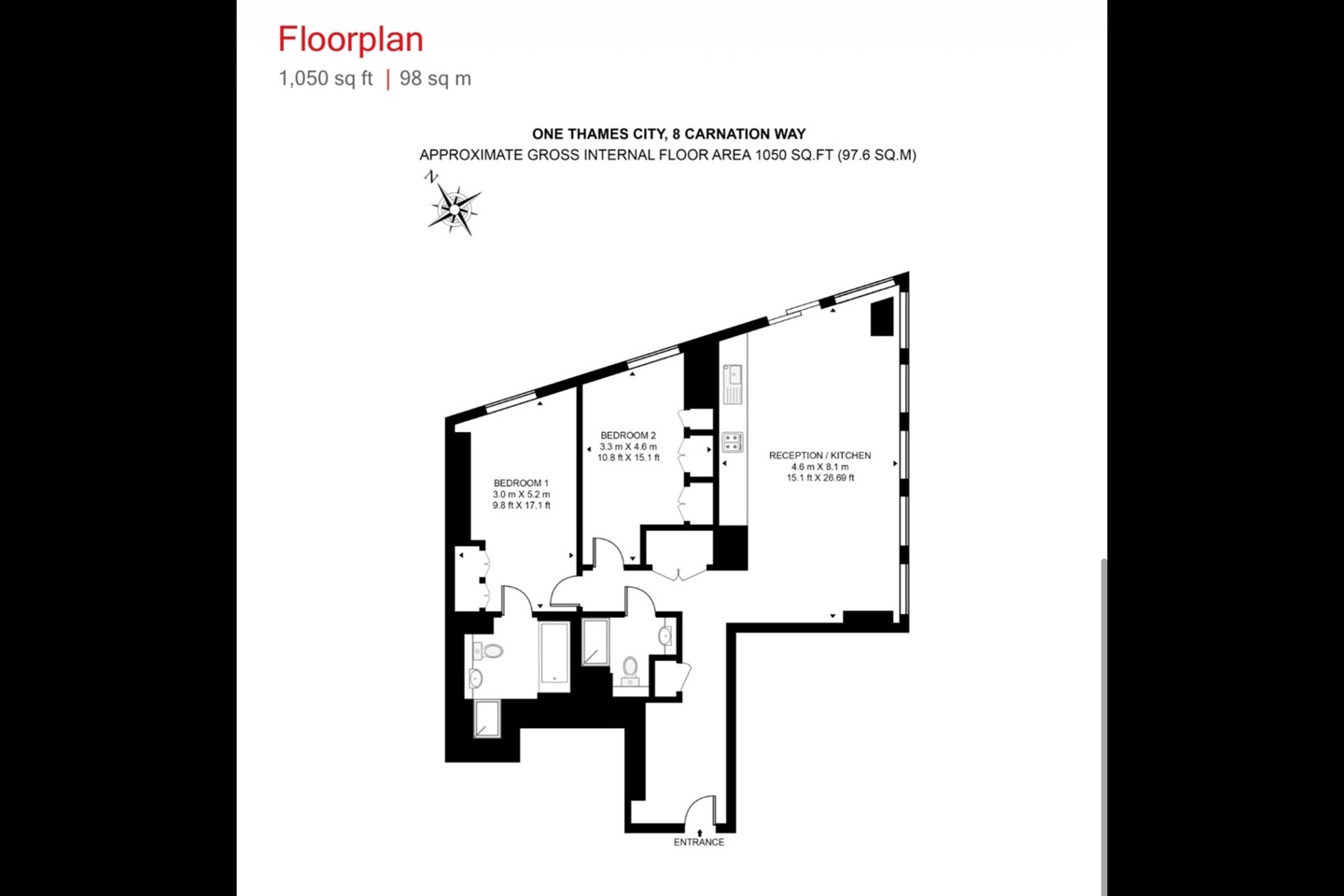 Additional image 3 of 2 Bed Flat, Carnation Way, SW8, N1 7GU
