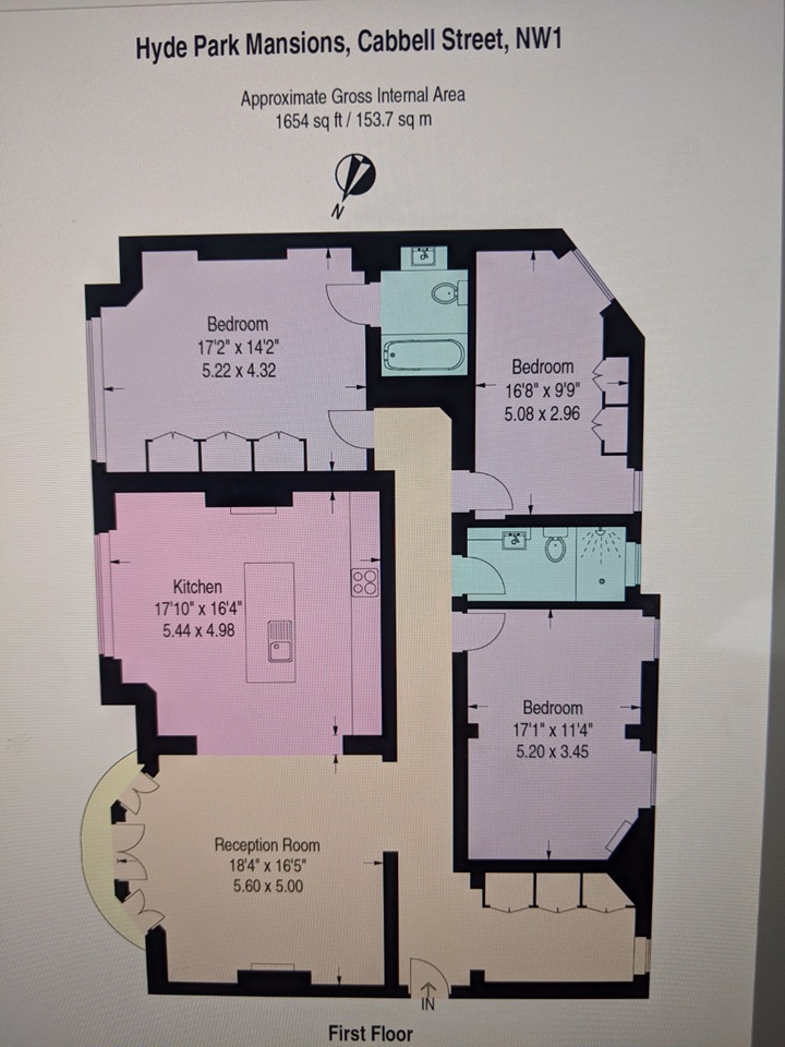 Additional image 6 of 3 Bed Flat, Hyde Park Mansions, NW1, N1 7GU
