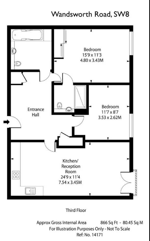 Additional image 12 of 2 Bed Flat, Wandsworth Road, SW8, N1 7GU