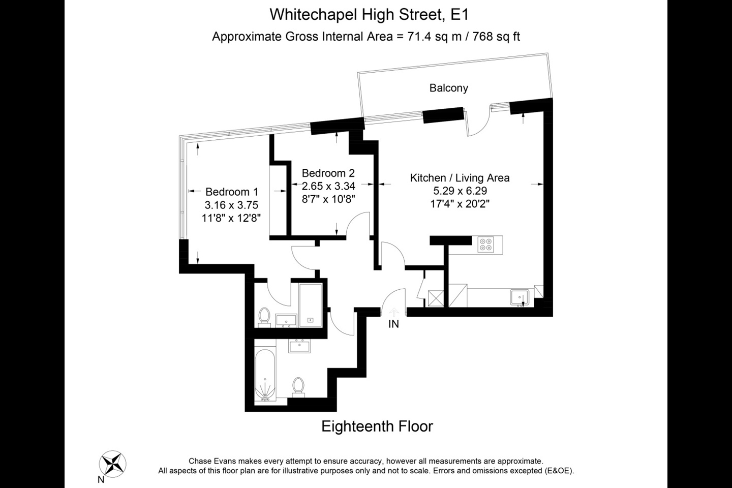 Additional image 10 of 2 Bed Flat, Whitechapel High St, E1, N1 7GU