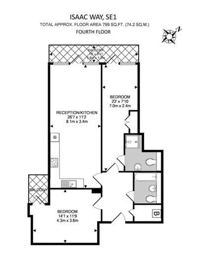Additional image 8 of 2 Bed Flat, Isaac Way, SE1, N1 7GU