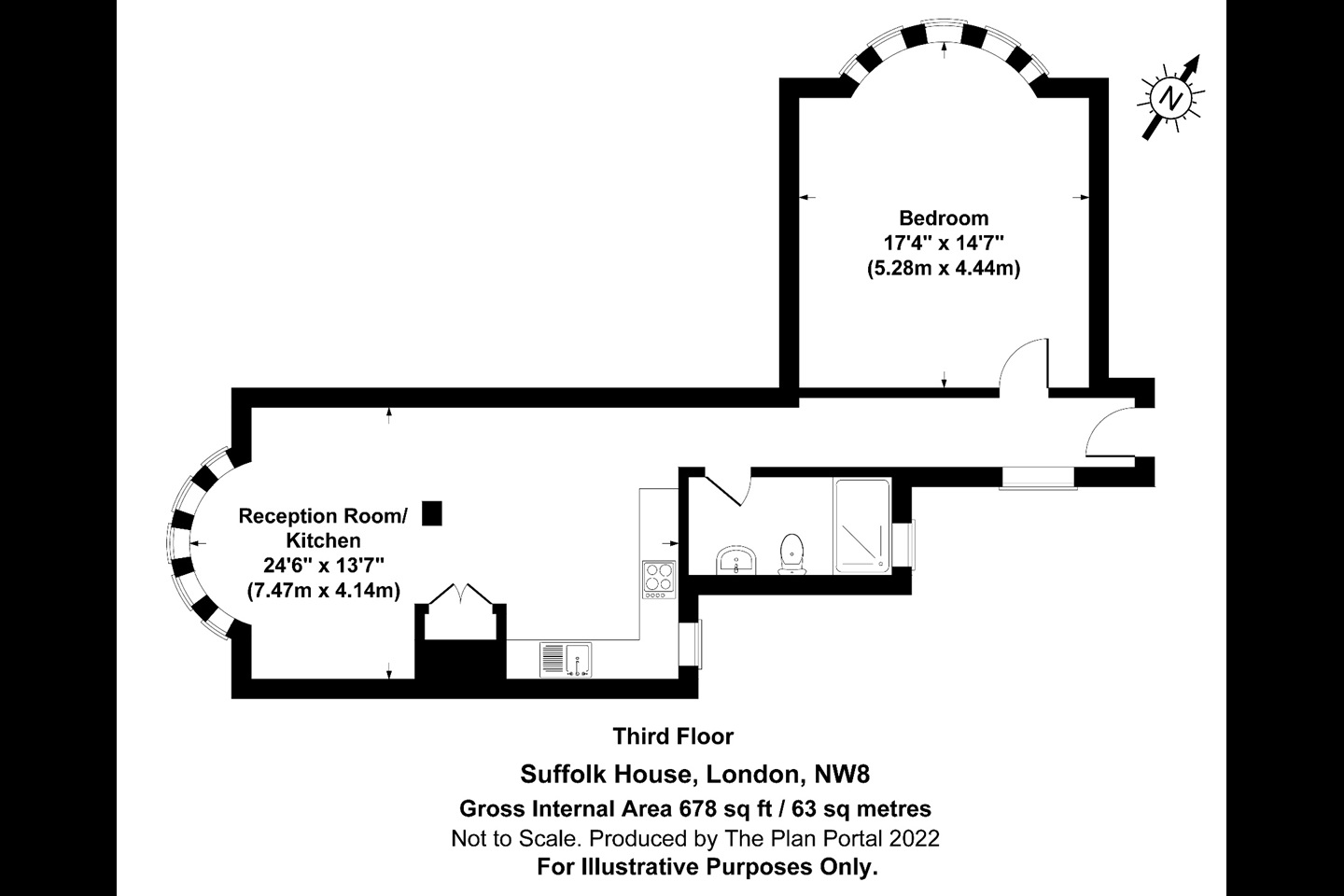 Additional image 6 of 1 Bed Flat, Suffolk House, NW8, N1 7GU