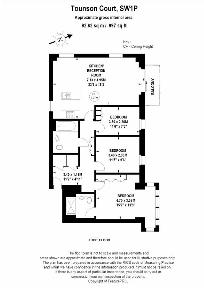 Additional image 10 of 3 Bed Flat, Tounson Court, SW1P, N1 7GU
